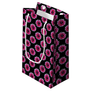 Beautiful Pink Dahlia Flower Nature  Pattern Small Gift Bag