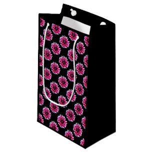 Beautiful Pink Dahlia Flower Nature  Pattern Small Gift Bag