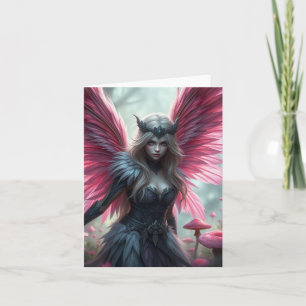 Beautiful Pink Fairy Portrait Card