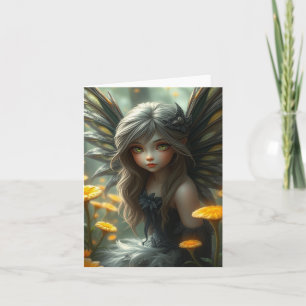 Beautiful Pink Fairy Portrait Card
