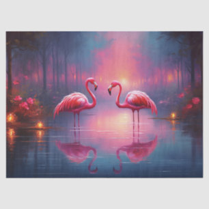 Beautiful Pink Flamingo Bird Decoupage Tissue Paper