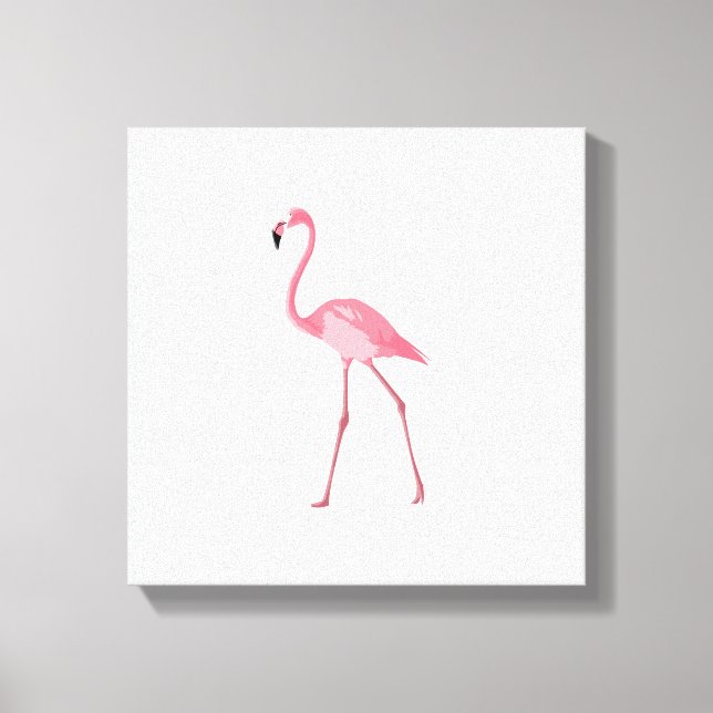 Beautiful Pink Flamingo Canvas Print (Front)