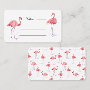 Beautiful Pink Flamingo Watercolor Place Card