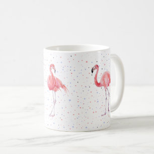 Beautiful pink flamingos pattern coffee mug