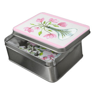 Beautiful Pink Floral Art Painted Look Jigsaw Puzzle