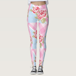 Beautiful Pink Floral Leggings