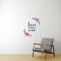 Beautiful Pink Floral/Love is all you need