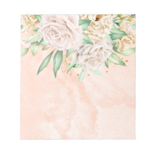 Beautiful Pink Floral Notepad