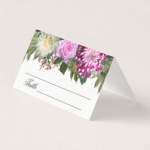 Beautiful Pink Floral  Table Number