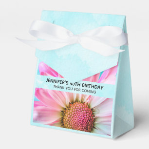  Beautiful Pink Flower Close Up Photo Birthday Favor Box