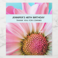 Beautiful Pink Flower Close Up Photo Birthday