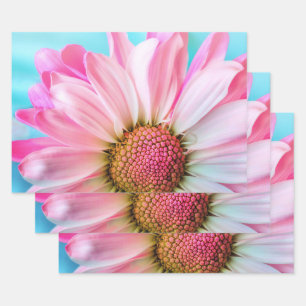 Beautiful Pink Flower Close Up Photo Wrapping Paper Sheet
