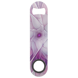 Beautiful Pink Flower Modern Abstract Fractal Art Bar Key