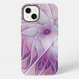 Beautiful Pink Flower Modern Abstract Fractal Art iPhone 13 Case
