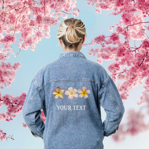 Beautiful Pink Flowers Denim Jacket