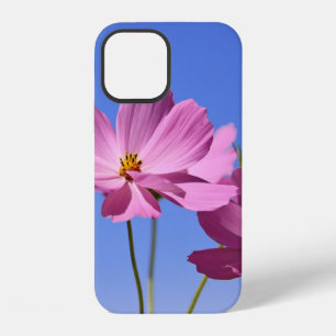 beautiful pink flowers hugging a clear blue sky iPhone 12 case
