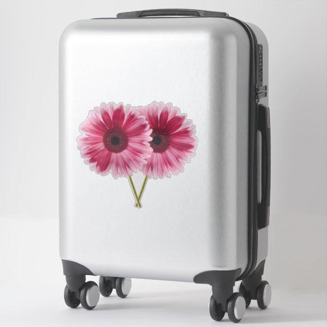 Beautiful Pink Gerbera Daisies Contour Sticker (Suitcase)