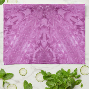 Beautiful Pink Girl Lace Kaleidoscope Pattern Kitchen Towel
