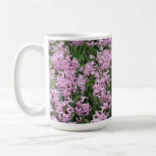 Beautiful pink hyacinths coffee mug