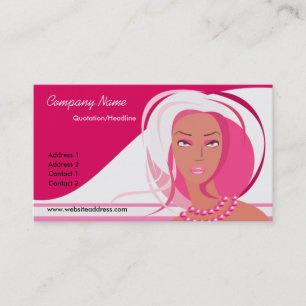 Beautiful Pink Lady Business Cards