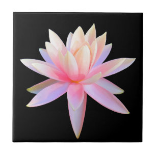 Beautiful Pink Lily Lotus Art Cool Unique Tile