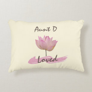 Beautiful Pink Lotus Flower  Accent Pillow