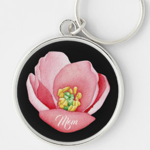 Beautiful Pink Magnolia Flower   Mom  Keychain