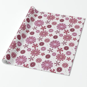 Beautiful pink mandala seamless pattern wrapping paper