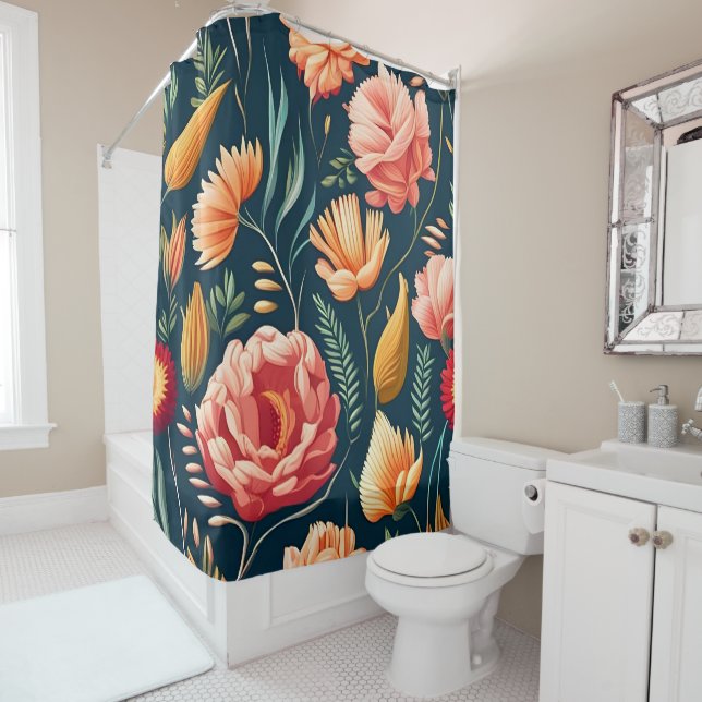 Beautiful Pink, Orange, and Red Flower Pattern  (In Situ)