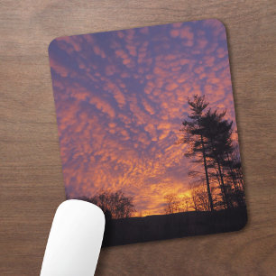 Beautiful Pink Orange Clouds Sunrise Photo Mouse Pad