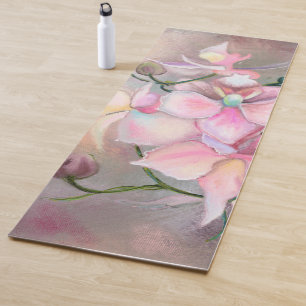 Beautiful Pink Orchid Flowers - Original Painting  Yoga Mat