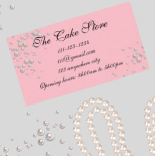 beautiful pink pearl business card