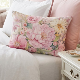 Beautiful pink peonies Accent Pillow