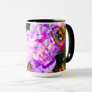 Beautiful Pink Peonies Round Mug