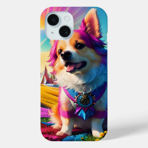 Beautiful Pink Puppy Dog iPhone 15 Case