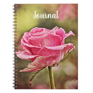 Beautiful Pink Rose Art Journal Notebook