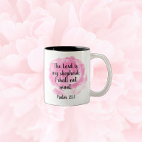 Beautiful Pink Rose Bible Quote The 23rd Psalm