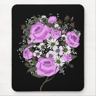 Beautiful Pink Rose Bouquet Mouse Pad
