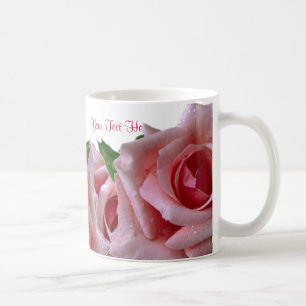 Beautiful Pink Rose Design Coffee Mug
