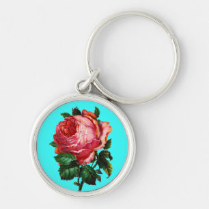 BEAUTIFUL PINK ROSE KEYCHAIN