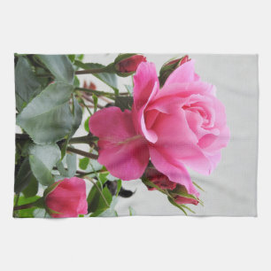 Beautiful Pink Rose Kitchen Towel