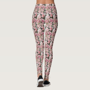 Beautiful Pink Rose Leggings