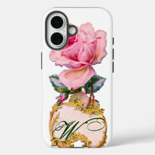 BEAUTIFUL PINK ROSE MONOGRAM iPhone 16 CASE