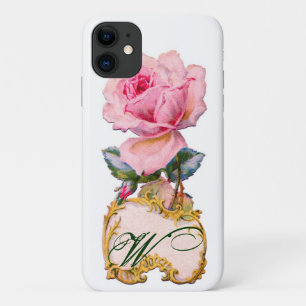BEAUTIFUL PINK ROSE MONOGRAM iPhone 11 CASE