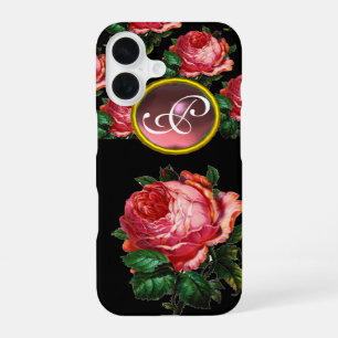 BEAUTIFUL PINK ROSE MONOGRAM iPhone 16 CASE