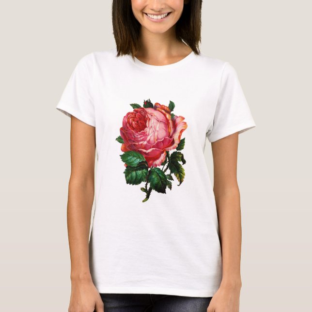 BEAUTIFUL PINK ROSE T-Shirt (Front)