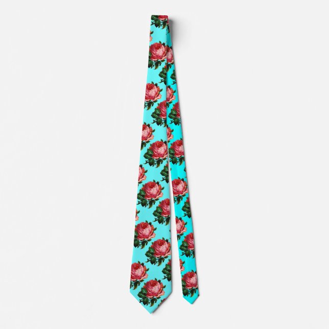 BEAUTIFUL PINK ROSE TIE (Front)
