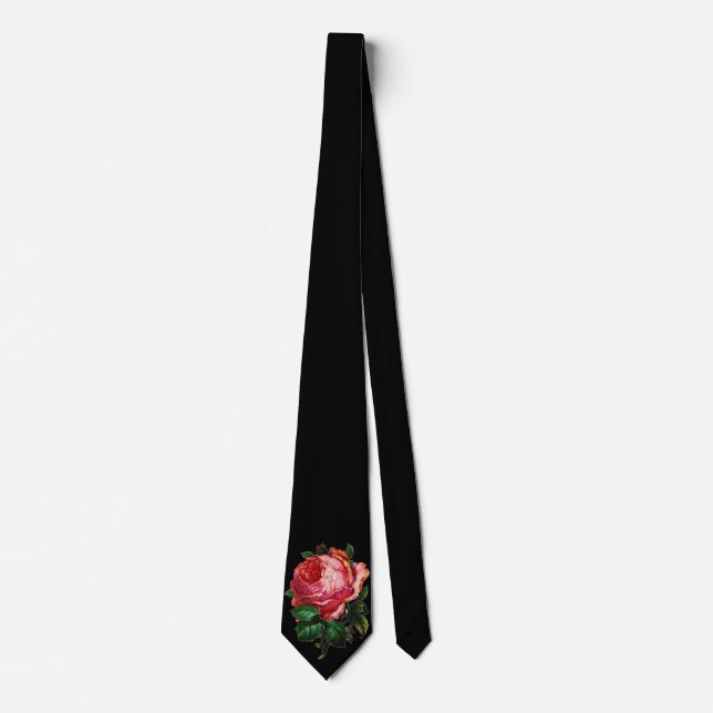 BEAUTIFUL PINK ROSE TIE (Front)