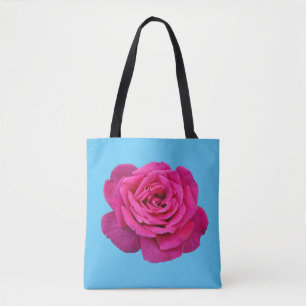 Beautiful pink rose tote bag