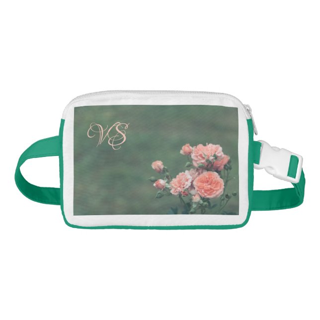 Beautiful pink roses. Add your monogram. Fanny Pack (Front)